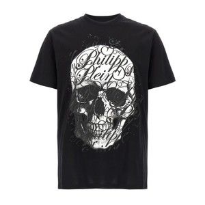 Philipp Plein Embossed Skull Print Crewneck T-Shirt - NWT